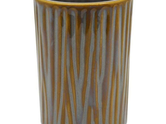 Ποτηροθήκη 813100 7x7x9,8cm Grey-Gold Ankor Κεραμικό
