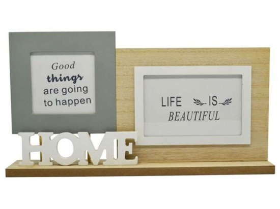 Κορνίζα 2 Θέσεων Home 812752 37,5x6x27cm Multi Ankor Ξύλο