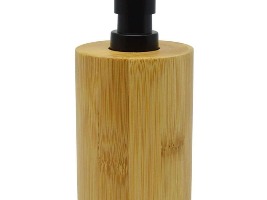 Δοχείο Κρεμοσάπουνου 819461 8x8x16cm Natural-Black Ankor Bamboo