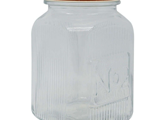 Βάζο Αποθήκευσης 817535 1000ml Clear-Rose Gold Ankor Μέταλλο,Γυαλί