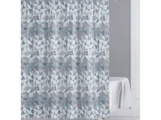Κουρτίνα Μπάνιου Σχήματα 823734 180x180cm Multi Ankor 180Πx180Υ 180x180cm Πολυέστερ