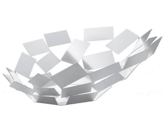 Φρουτιέρα La Stanza dello Scirocco MT03 W 41,6x37,5x15cm Μεταλλική White Alessi Μέταλλο