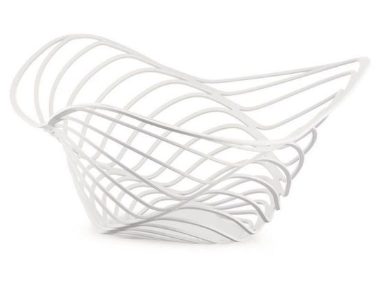 Φρουτιέρα Trinity ACO04/12 W Φ26x12cm Μεταλλική White Alessi Μέταλλο