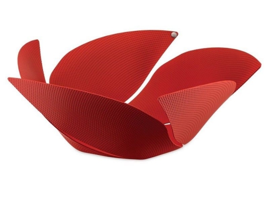 Φρουτιέρα Ανάγλυφη Twist Again OD02/29 RT Φ29x11,6cm Μεταλλική Red Alessi Μέταλλο