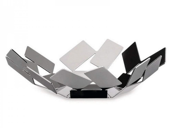 Ψωμιέρα - Φρουτιέρα La Stanza dello Scirocco MT01 24,5x23,2x6,2cm Ανοξείδωτο Ατσάλι Silver Alessi Ανοξείδωτο Ατσάλι