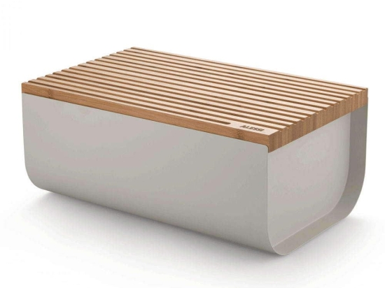 Ψωμιέρα Mattina BG03 WG 34x21x14cm Warm Grey Alessi Ατσάλι,Bamboo