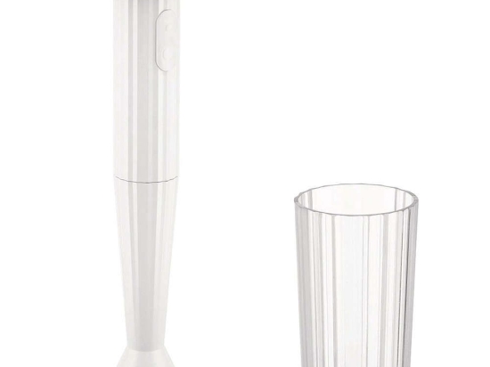 Ραβδομπλέντερ Plissé MDL10 W 7x34cm  White Alessi Πλαστικό
