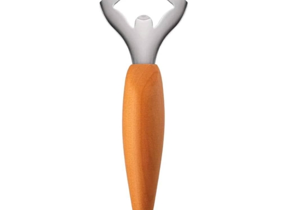 Ανοιχτήρι-Τιρμπουσόν Ercolino AB07 7x4x19cm Natural-Silver Alessi Ατσάλι,Ξύλο