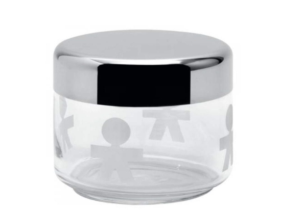 Δοχείο Αποθήκευσης Girodonto AKK35 500ml Silver-Clear Alessi Ανοξ.Ατσάλι,Γυαλί