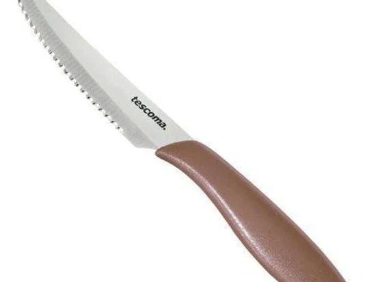 Μαχαίρια Κρέατος Presto (Σετ 6Τμχ) 863056.35 12cm Brown-Silver Tescoma Ανοξείδωτο Ατσάλι