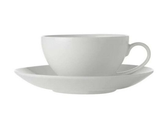 Φλυτζάνι Καφέ/Cappuccino Με Πιατάκι White Basics FX0138 200ml White Maxwell & Williams Πορσελάνη