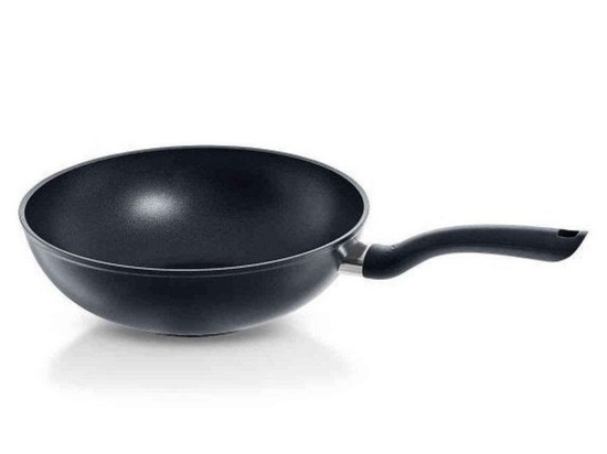 Τηγάνι Αντικολλητικό Wok Cenit Induction 045-801-28-100/0 Φ28cm 3,5Lt Black Fissler 28cm Αλουμίνιο