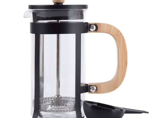 Καφετιέρα Γαλλικού Με Έμβολο Blend Sumatra LQ0003 350ml Black-Natural Maxwell & Williams Ατσάλι,Γυαλί