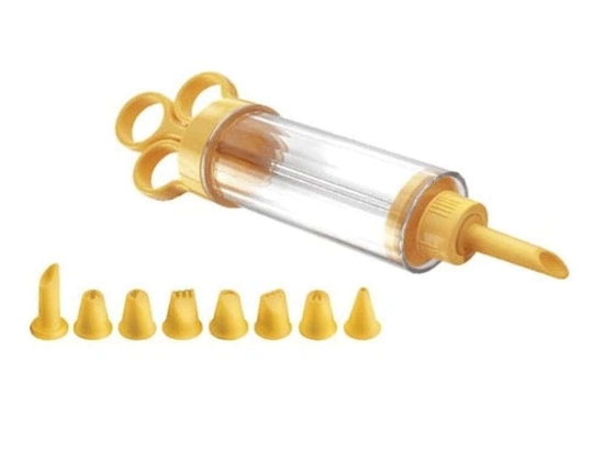 Κορνέ Γαρνιρίσματος Με 8 Μύτες Delicia 630526 Yellow-Clear Tescoma Πλαστικό