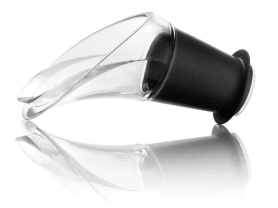 Πώμα Ροής Crystal (Σετ 2Τμχ) 18540612 Clear-Black Vacuvin Πλαστικό