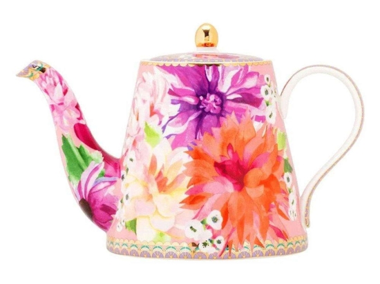 Τσαγιέρα Με Φίλτρο Teas & C's Dahlia Daze HV0352 500ml Pink-Multi Maxwell Williams Πορσελάνη