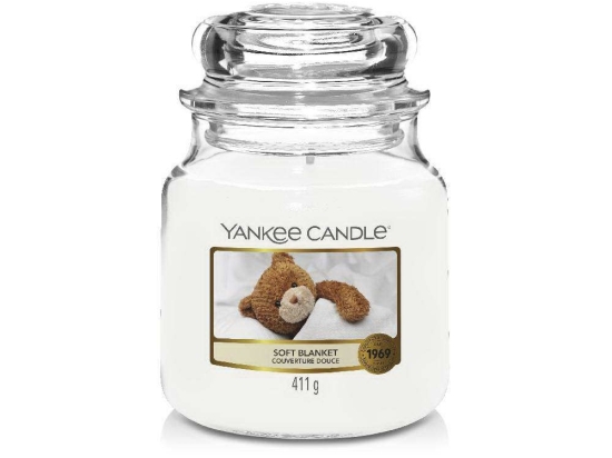 Κερί Αρωματικό Σε Βάζο Soft Blanket 1725588E Medium White Yankee Candle Κερί