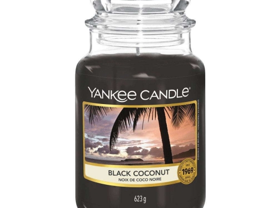 Κερί Αρωματικό Σε Βάζο Black Coconut 1254003Ε Large Black Yankee Candle Κερί