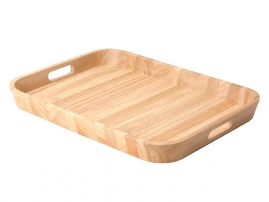 Δίσκος Σερβιρίσματος Wooden Rubberwood 03280000 46x33cm Natural Continenta Ξύλο