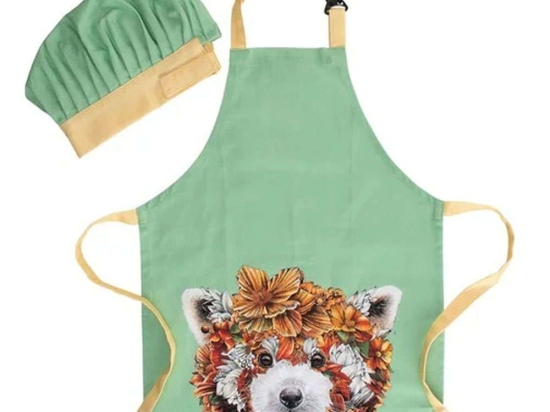 Ποδιά Παιδική Με Σκούφο Wild Planet Red Panda GX0599 41x55x3cm Multi Maxwell&Williams 100% Βαμβάκι