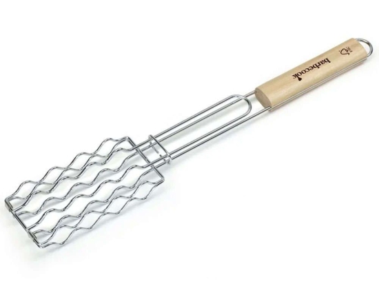 Σχάρα Ψησίματος Λουκάνικων 223.0238.055 51cm Natural-Inox Barbecook Μέταλλο,Ξύλο