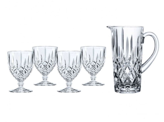 Κανάτα Με Ποτήρια Noblesse (Σετ 5Τμχ) 102387 12,6x23,2cm/9x14cm Clear Nachtmann Κρύσταλλο