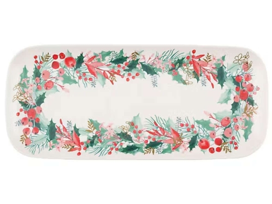 Πιατέλα Ορθογώνια Merry Berry IA0282 40x16cm Multi Maxwell&Williams Πορσελάνη