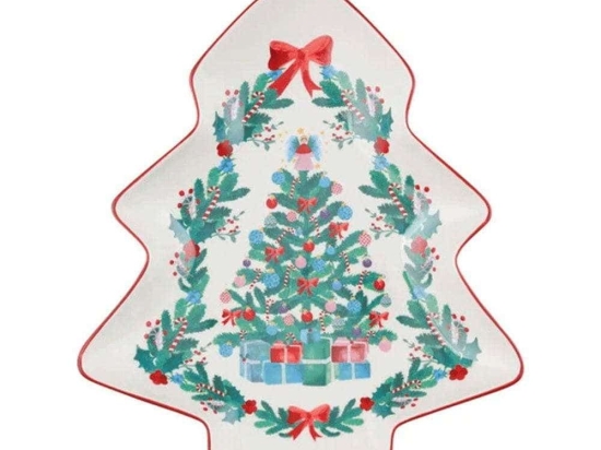 Πιατέλα Έλατο Christmasville Tree ME0024 25cm Multi Maxwell&Williams