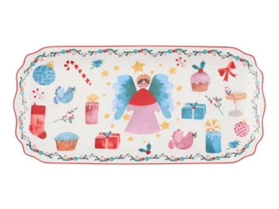 Πιατέλα Παραλληλόγραμμη Christmasville ME0032 30x15cm Multi Maxwell&Williams