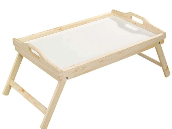 Δίσκος Κρεβατιού Αναδιπλούμενος 69014 50x30,5x23cm Natural-White Kesper Ξύλο