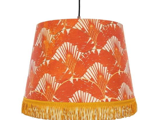 Φωτιστικό Οροφής Ravenala Orange CL50290 25X35X25Cm MindTheGap Μέταλλο,Ύφασμα