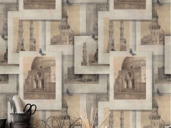 Ταπετσαρία Arabian Monuments WP20073 Brown-Sepia MindTheGap 52x300cm