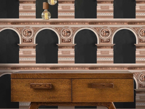 Ταπετσαρία Basilique Copper WP20221 Copper-Taupe-Black MindTheGap 52x300cm