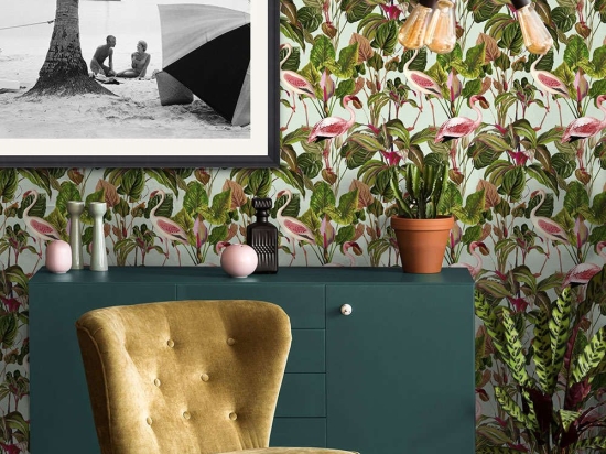 Ταπετσαρία Beverly Hills Mint WP20358 Green-Pink MindTheGap 52x300cm