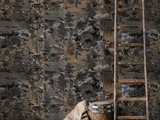 Ταπετσαρία Camo Brown WP20202 Green-Grey-Brown-Black MindTheGap 52x300cm