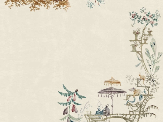 Ταπετσαρία Chinoserie Coconut WP20464 Taupe-Brown-Green-Red MindTheGap 52x300cm