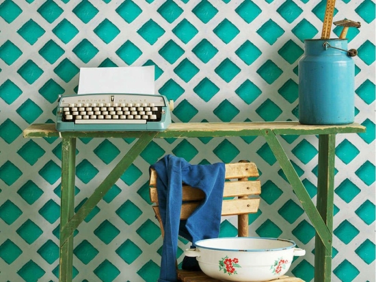 Ταπετσαρία Concrete Patch Turquoise WP20056 Green-Blue-Turqouise MindTheGap 52x300cm