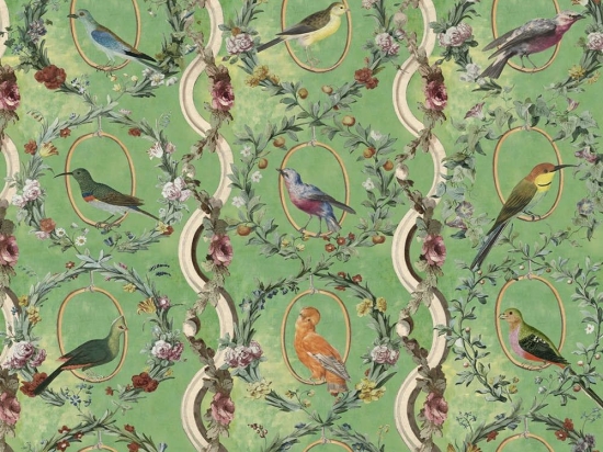 Ταπετσαρία Countesse’s Aviarium Mint WP20426 Green-Brown-Taupe MindTheGap 52x300cm
