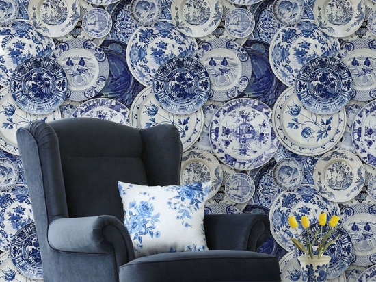Ταπετσαρία Delftware WP20187 Blue-White MindTheGap 52x300cm
