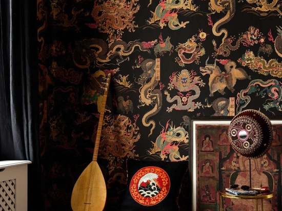 Ταπετσαρία Dragons Of Tibet WP20425 Red-Gold-Black MindTheGap 52x300cm