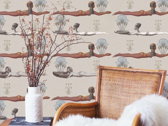 Ταπετσαρία Egyptum Taupe WP20193 Blue-Brown-White-Taupe MindTheGap 52x300cm