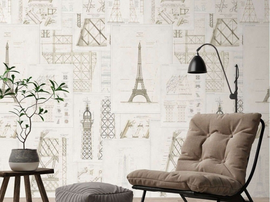 Ταπετσαρία Grand Eiffel WP20217 Brown-Taupe MindTheGap 52x300cm