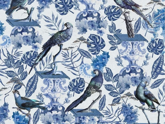 Ταπετσαρία La Voliere WP20435 White-Indigo MindTheGap 52x300cm