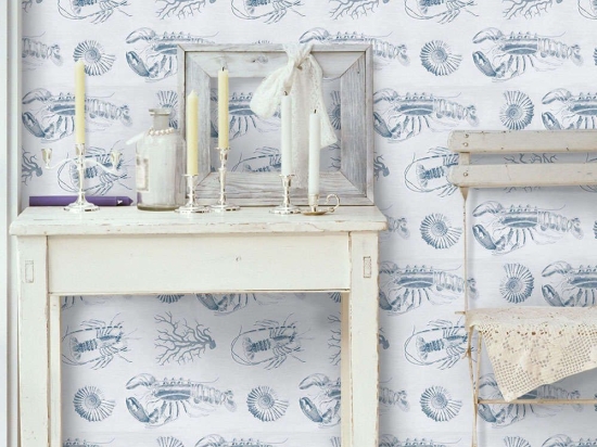 Ταπετσαρία Lobster Blue WP20014 Grey-Blue MindTheGap 52x300cm