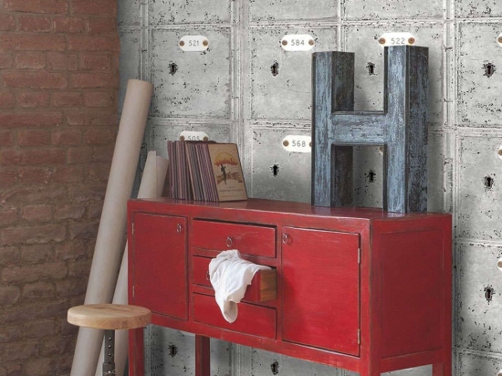 Ταπετσαρία Locker Room White WP20107 Grey MindTheGap 52x300cm