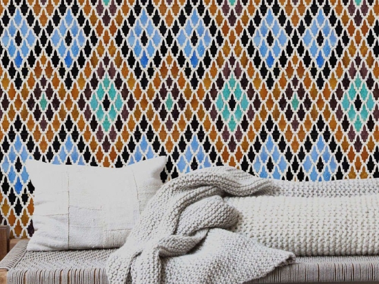 Ταπετσαρία Medersa El-Attarine WP20261 Brown-Blue-Black MindTheGap 52x300cm