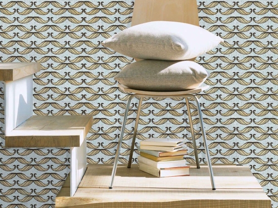 Ταπετσαρία Moustache WP20088 Blue-Green-Yellow MindTheGap 52x300cm