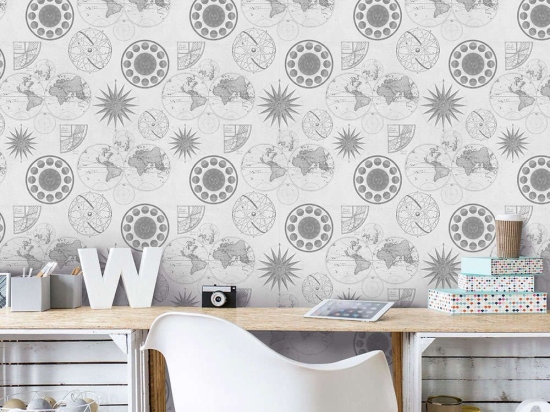 Ταπετσαρία Navigation Neutral WP20038 Grey MindTheGap 52x300cm