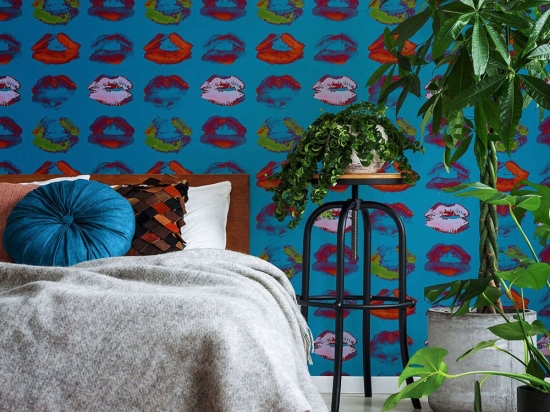 Ταπετσαρία Neon Kiss Blue WP20379 Blue-Red-Pink-Green MindTheGap 52x300cm