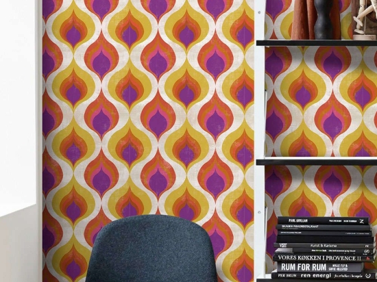Ταπετσαρία Ottoman Pattern WP20007 Red-Yellow-Purple MindTheGap 52x300cm